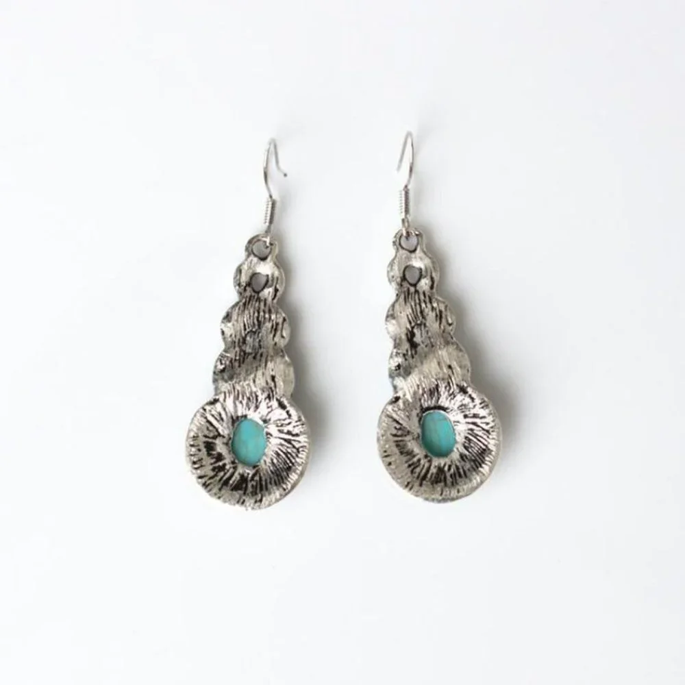 Vintage Earrings Women Geometric Spiral - Picture 3 of 3